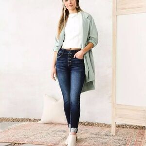 Buckle Kancan Ankle Skinny Jeans